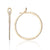 14K Yellow Gold .24CTW Inside Out Hoops