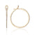 14K Yellow Gold .24CTW Inside Out Hoops