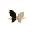 14kt Yellow Gold 1.05ctw Onyx .13ctw Diamond Butterfly Ring.