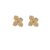 18K YG .95CTW DIAMOND FLOWER STUDS
