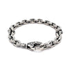 Sterling Silver Oxidized Bevel Link Bracelet 8.5"