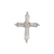 14K White Gold All Diamond Petite Cross Pendant