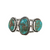 S/S CRACKED TURQ BANGLE