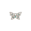 Estate 18kt White Gold .05ctw Paraiba .37ctw Diamond Butterfly Ring