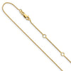 Leslie's 14K Yellow Gold Adjustable .8mm Baby Spiga Chain