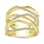 14K Yellow Gold Diamond Multi-Row Wide Band S2249551