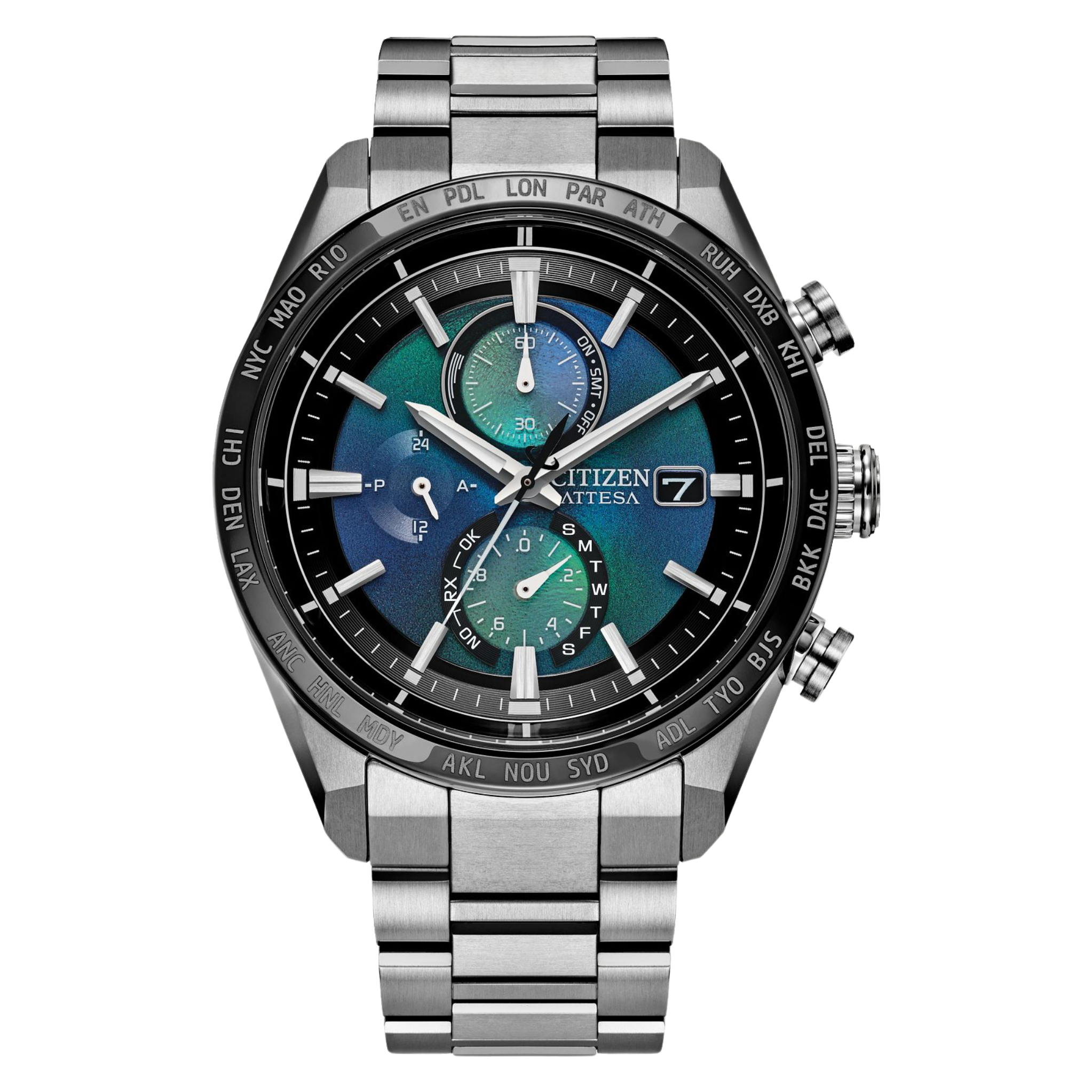 Citizen Eco Drive Attesa Atomic Super Titanium Ocean Blue