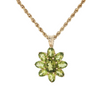 14KY PERIDOT FLOWER CLUSTER PENDANT
