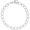 STERLING DAPPED CURB LINK BRAC