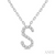 10K Gold "S" Diamond Initial Necklace.