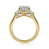 14K Yellow Gold 1.5CT Center 3 Stone Round Madison Engagement Semi-Mount S2086906