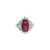 Estate Platinum 2.30ct Thai Ruby 1.17ctw Diamond Ring
