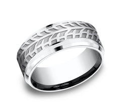 Cobalt Chrome Men's 9MM Pirelli TireTred Ring- Size 10