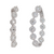 18K White Gold 3CTW Diamond Cluster In & Out Oval Hoops