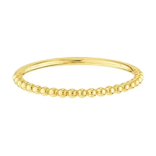 14K YG BEADED RING