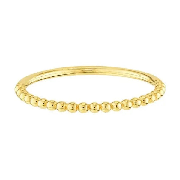 14K YG BEADED RING