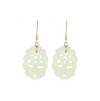 Estate 10kt Carved Jade Hook Earrings