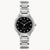 Eco Drive Corso Stainless Black Dial with Diamond Accents.