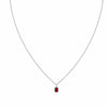 18kt White Gold .26ct Ruby Adjustable Necklace.