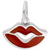 Sterling Silver Sealed with a Kiss Enameled Charm