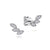 14K White Gold Leaf Shape Studs
