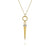 14K Yellow Gold Diamond Bullet Necklace