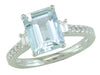14K WG 1.97CT AQUAMARINE .21CT