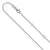 Leslies 10kt White Gold Cable Chain 1.1mm Adjustable 16-18in