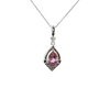 14K WG .84CT CREATED ALEXANDRITE .05CTW DIA LESLIES .8MM CABLE 18"