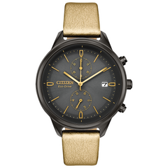 Citizen Eco Drive Chandler Gold Leather Watch FB2007-04H