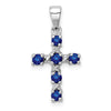 STERLING SAPPHIRE DIAMOND CROS.