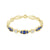 18K Yellow Gold Sapphire and Diamond Band
