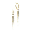 14K Gold Peek A Boo Spike Diamond Earrings.
