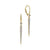 14K Gold Peek A Boo Spike Diamond Earrings.