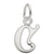 Sterling Silver Initial C Curly Charm