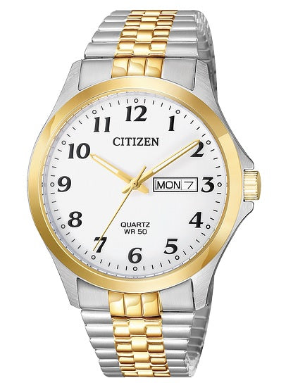 Citizen Quartz Two Tone Expansion Watch with Day/Date BF5004-93A