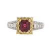 18kt Two Toned 1.33ct Ruby .37ctw Diamond Ring
