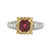 18kt Two Toned 1.33ct Ruby .37ctw Diamond Ring