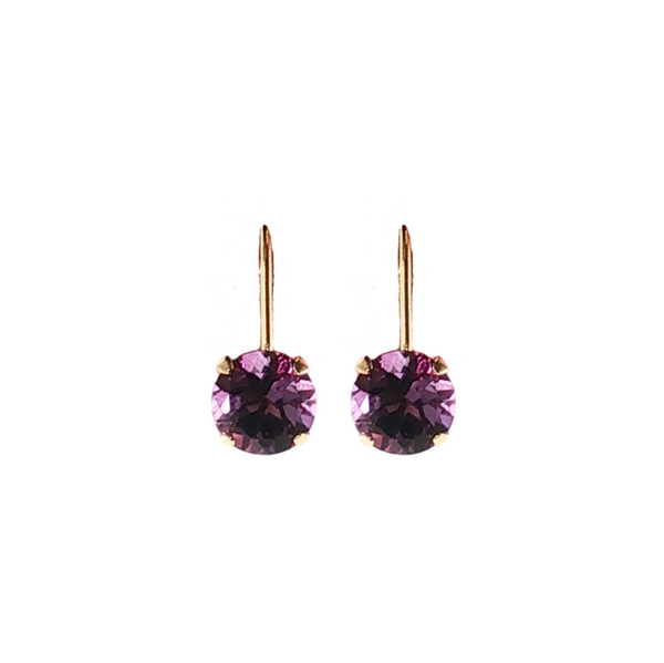 14KY 1.6CTW AMETHYST LEVERBACK EARRINGS