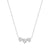 18K White Gold Three Stone Diamond Necklace