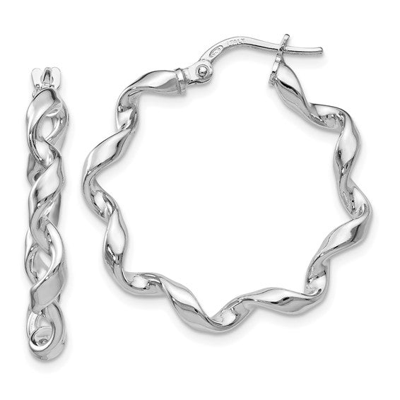 Leslie's Sterling Silver Twisted Hoops