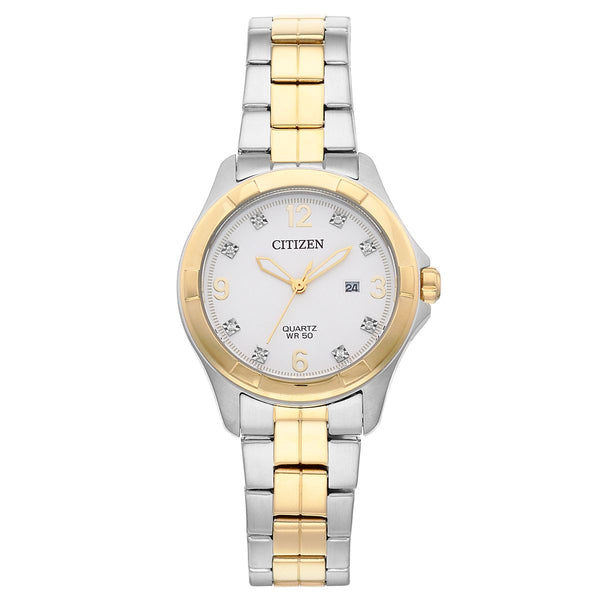 Citizen Quartz Two Tone Crystal Markers Watch EU6084-57A.