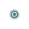 S/S VINTAGE ZUNI TURQ BROOCH/PENDANT