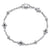 Sterling Filigree Station Bracelet with Black Spinel.
