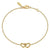 14K Yellow Gold Entwined Hearts Bracelet.