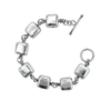 S/S SQAURE LINK BRACELET SOL