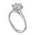 14KT White Gold Brave Solitaire Ring - Holds a 2CT Round Brilliant S2086950