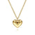14K Yellow Gold Puffed Heart Necklace