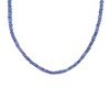Tanzanite Bead Necklace with Sterling Silver Clasp