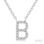10K Gold "B" Diamond Initial Necklace